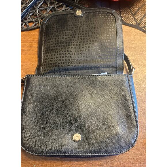 Kate Spade New York Warm And Fuzzy Monster Large Carsen Crossbody Bag Black EUC - Picture 7 of 14